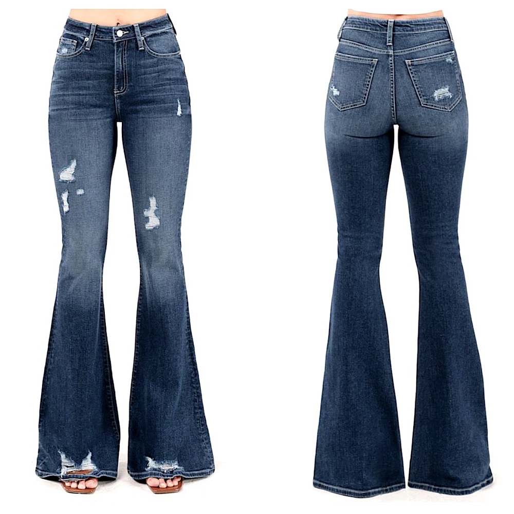 CEROS Distressed High Rise Flare - NWT